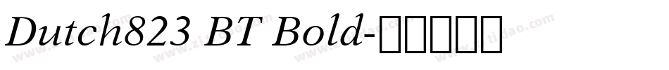 Dutch823 BT Bold字体转换
